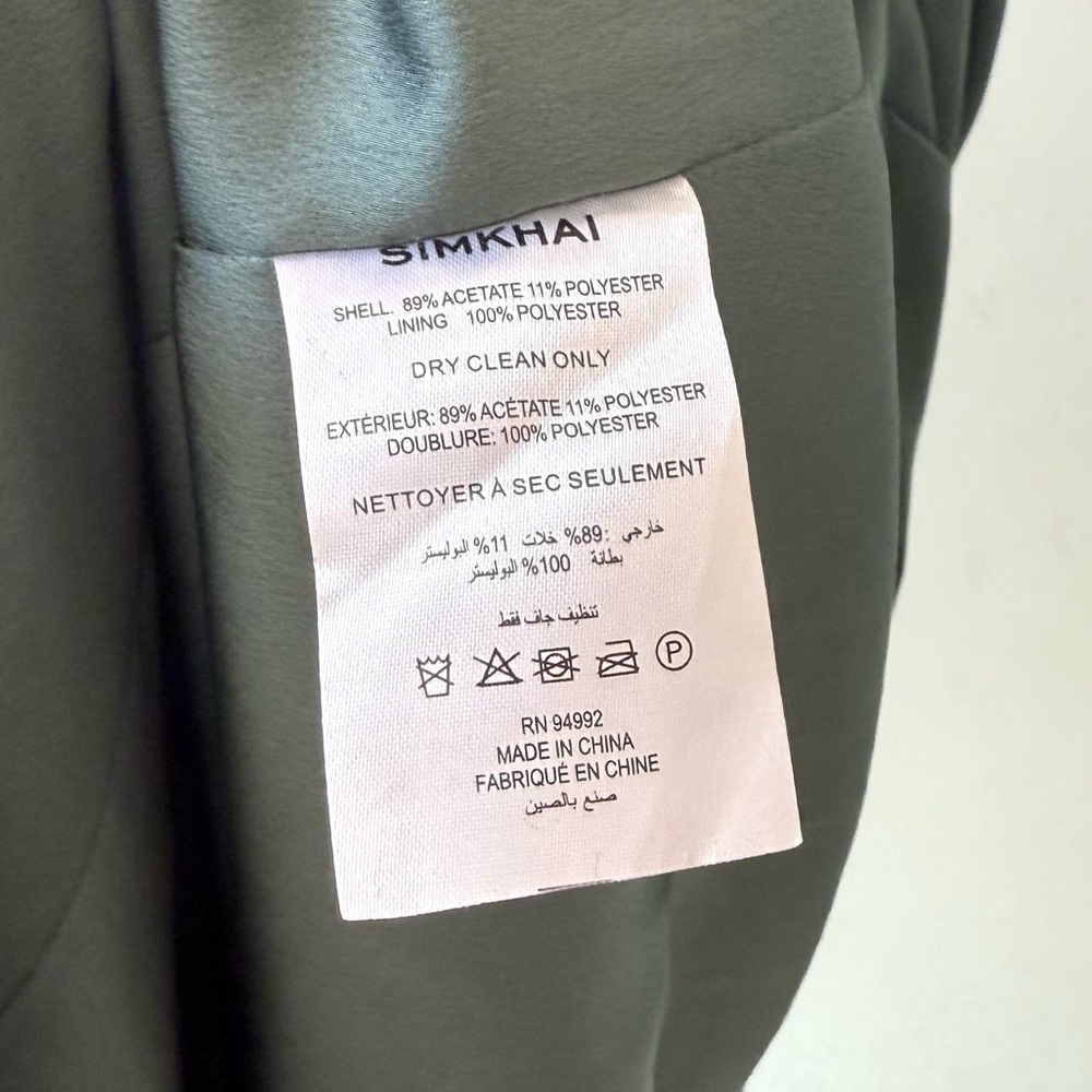 🆕 SIMKHAI Hansel Halter Neckline Maxi Dress Park Slope Green Sz 4 - Picture 7 of 9
